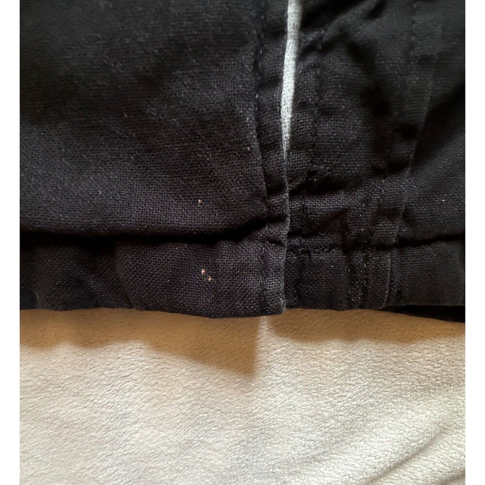 Dickies Jacket Mens XL Black Duck Fleece Hooded Quilted Lined Canvas Snap Zip - Picture 3 of 10